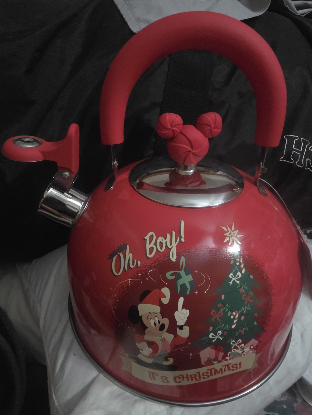 New teapot Disney mickey mouse its christmas stovetop tea pot kettle